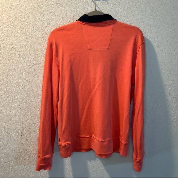 Men’s Nautica coral orange long sleeve quarter zip sweater size small S - Picture 5 of 5